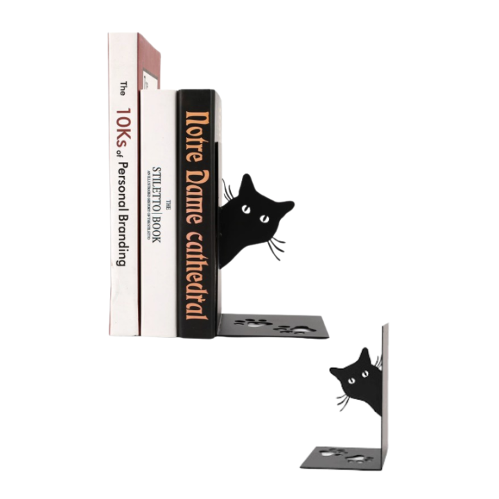 SUJETA LIBROS METALICO GATO 1 PIEZA