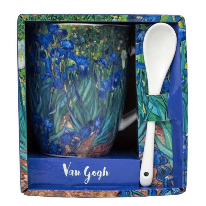 TAZA CON CUCHARA EN CAJA IRIS VAN GOGH