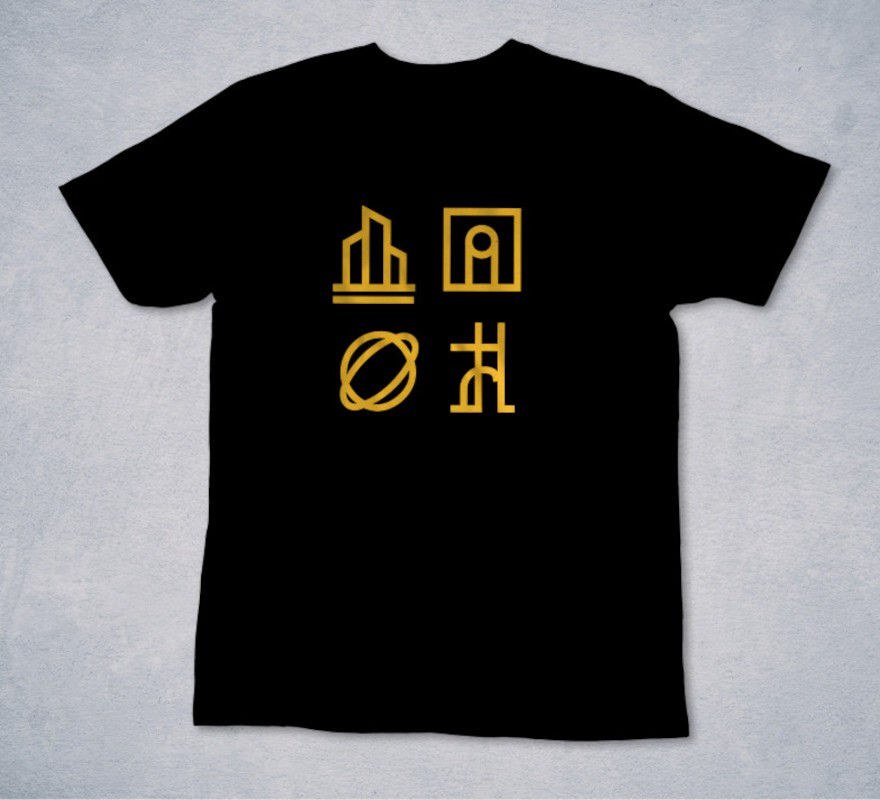 Camiseta de símbolos - diseño enigmático y geométrico