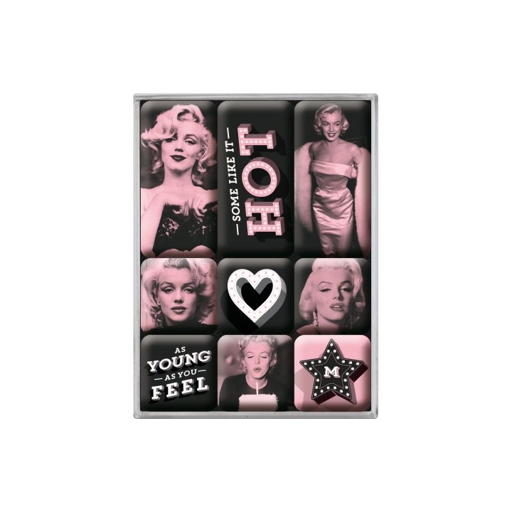 SET DE 9 IMANES CELEBRITIES MARILYN - SOME LIKE IT HOT