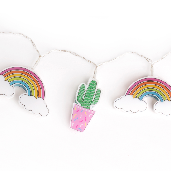 GUIRNALDA CACTUS & RAINBOW (LEDS)