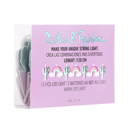 GUIRNALDA CACTUS & RAINBOW (LEDS)