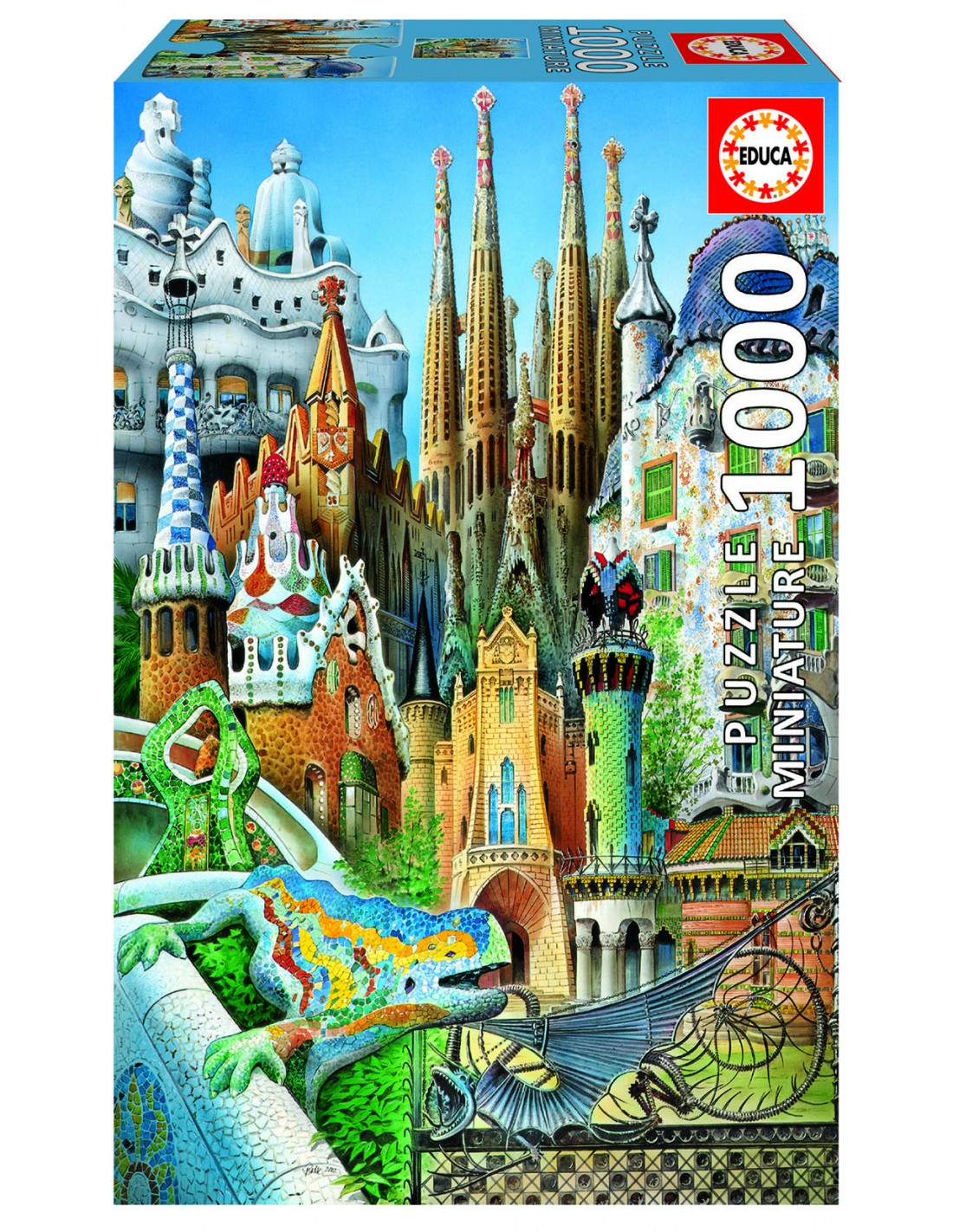 PUZZLE EDUCA 1000 PIEZAS GAUDI, COLLAGE MINIATURA