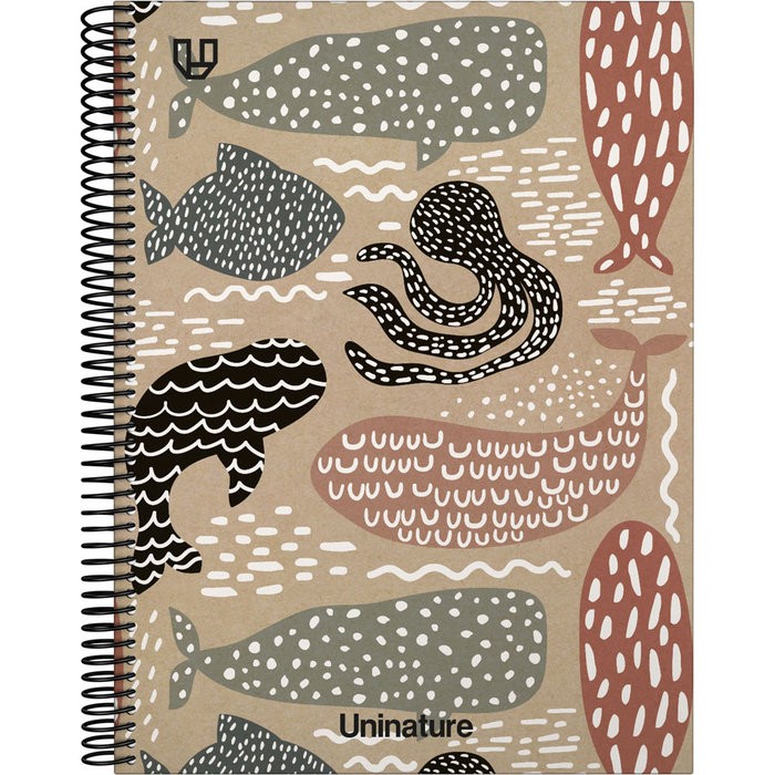 CUADERNO A4 FORRADO 80 HOJAS 90GR CUADRO 4MM BALLENAS