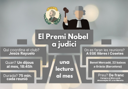 Submergeix-te en el Club de Lectura “El Premi Nobel a Judici” a EGE Llibres i Cosetes