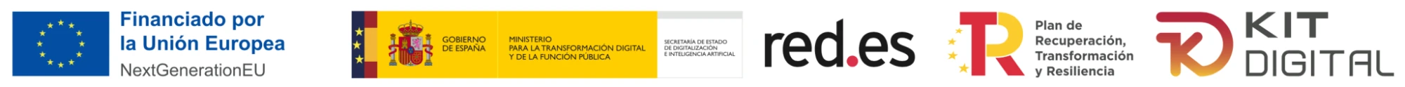Financiado por la Unión Europea NextGenerationEU · Gobierno de España, Ministerio para la Transformación Digital y de la Función Pública · red.es · Plan de Recuperación, Transformación y Resiliencia · Kit Digital